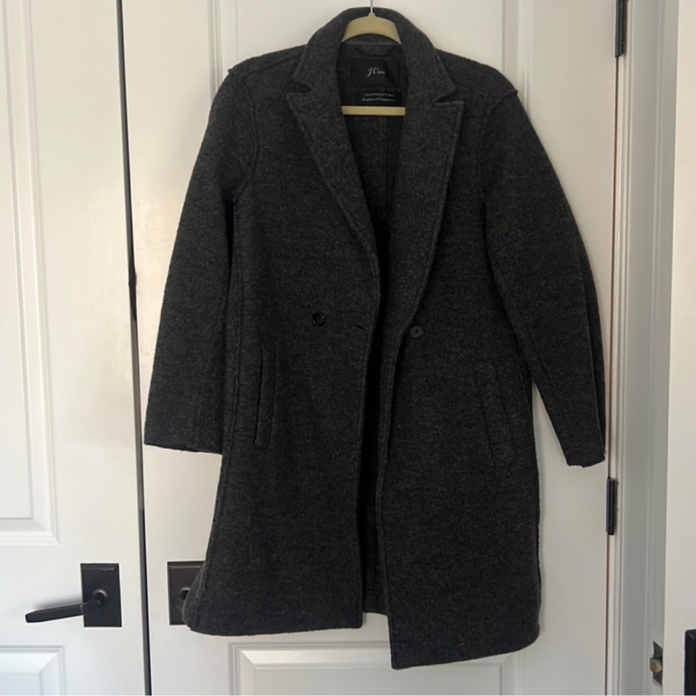 J. Crew boiled Women's Charcoal Coat